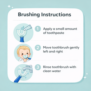 Baby Den Total Teeth Brush Set | Multi-Colour, Soft Silicone Baby Oral Care Toothbrush Kit