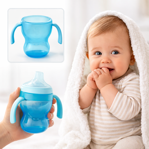 Baby Den Training Cup Soft-Spout with Lid 180ml | BPA-Free, Multi-Colour, Lightweight