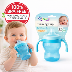 Baby Den Training Cup Soft-Spout with Lid 180ml | BPA-Free, Multi-Colour, Lightweight