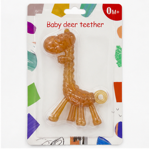 Baby Den Girafee Teether - BPA Free Silicone, Multi-colour