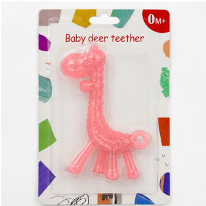 Baby Den Girafee Teether - BPA Free Silicone, Multi-colour