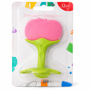 Baby Den Fruits Shape Teether - BPA Free Silicone, Multi-colour