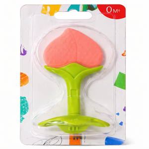 Baby Den Fruits Shape Teether - BPA Free Silicone, Multi-colour